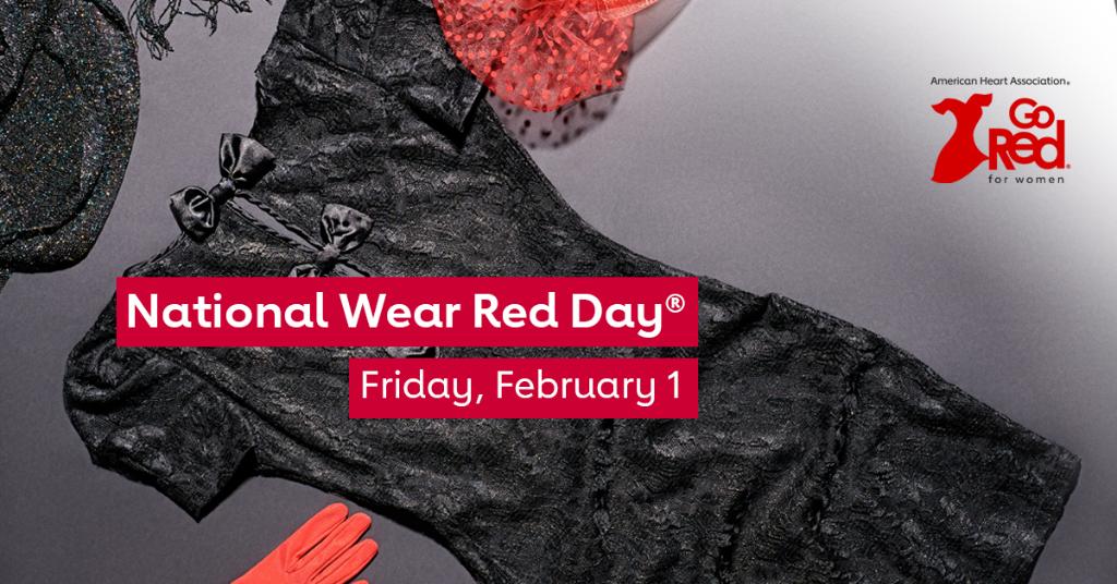 Get #red-y for National #WearRedDay® on Friday, Feb. 1, even if it's just a pop of red. Join us as we raise awareness about cardiovascular disease and save lives. Because when we come together, there’s nothing we can’t do. #WearRedAndGive
