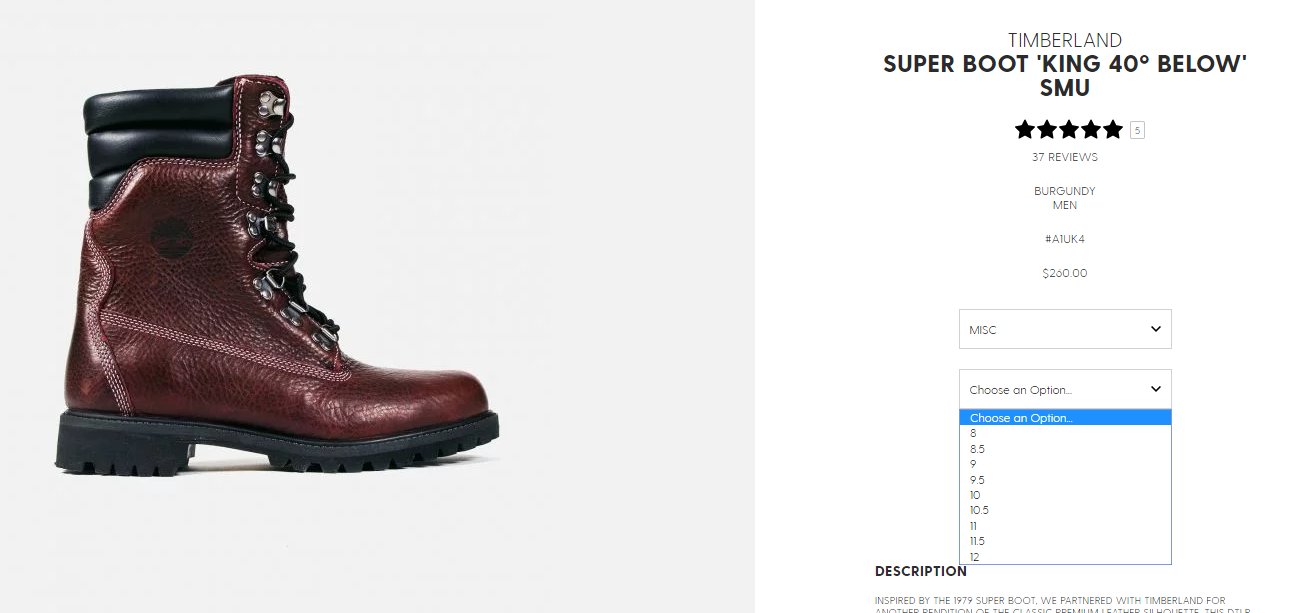 king 40 timberland