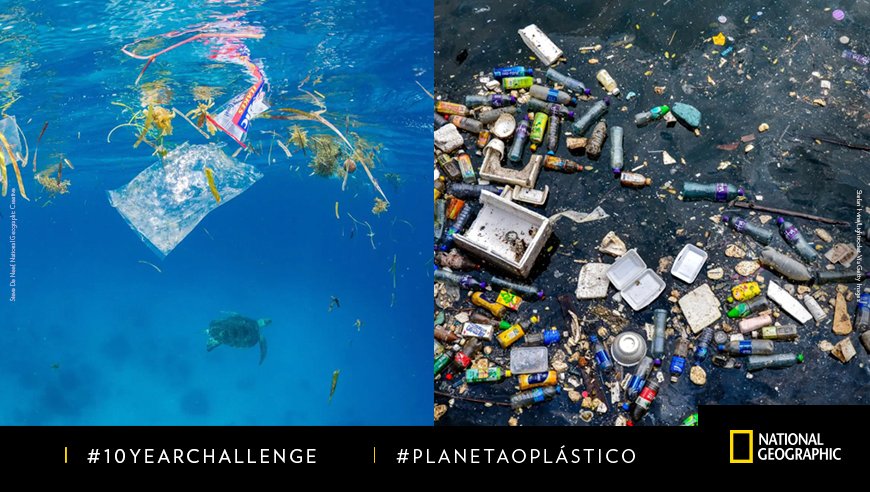 #10YearChallenge El planeta también era distinto hace 10 años. El consumo de plástico sigue creciendo. No podemos esperar 10 años más. Asume el compromiso #PlanetaOPlástico
