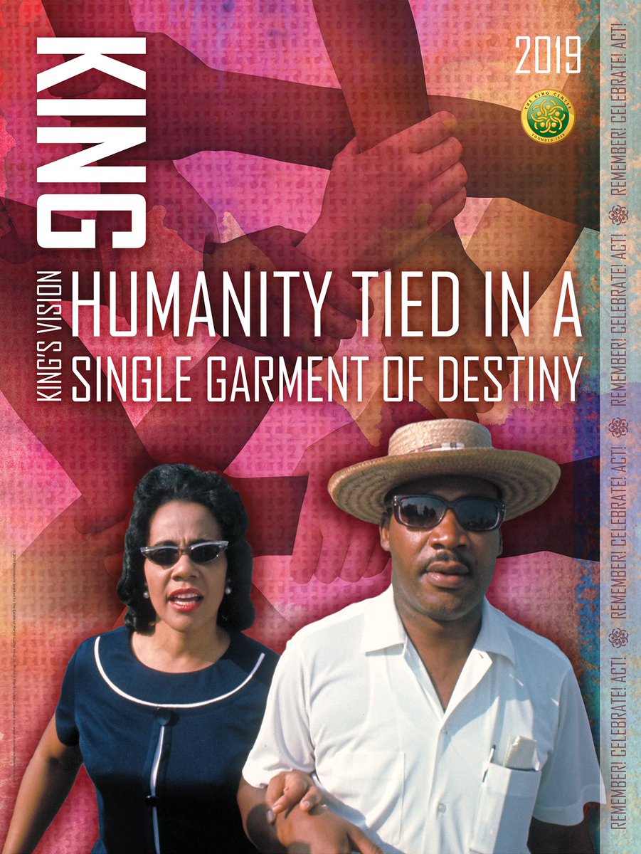 TheKingCenter's tweet photo. “We are caught in an inescapable network of mutuality, tied in a single garment of destiny.” #MLK #MLK90 #CorettaScottKing 👑👑 https://t.co/essotf3Yz9