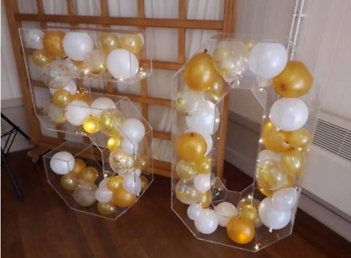 Arriving last week in February 2019 All new clear acrylic numbers, we can fill with any colour balloons 5” upwards even adding twinkle lights
For special effects.
Available in 18,21,30,40,50
Contact - Big Bash Balloons &amp; Events for further information