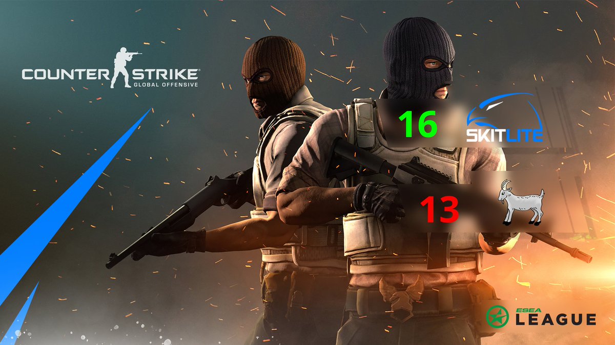 #SkitLiteCSGO take down Team Goat 16-13 on Cache in our opening <a href="/ESEA/">ESEA League</a> Main League match. Good game, well played!

Nivu our super sub hitting 29 frags and just 15 deaths. #SkitLite🦅