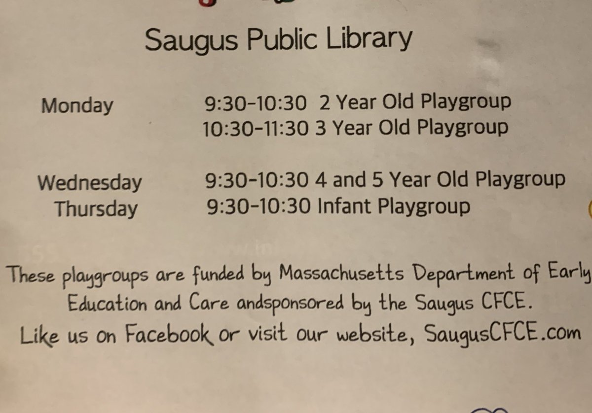 CfceSaugus's tweet image. Playgroup times!