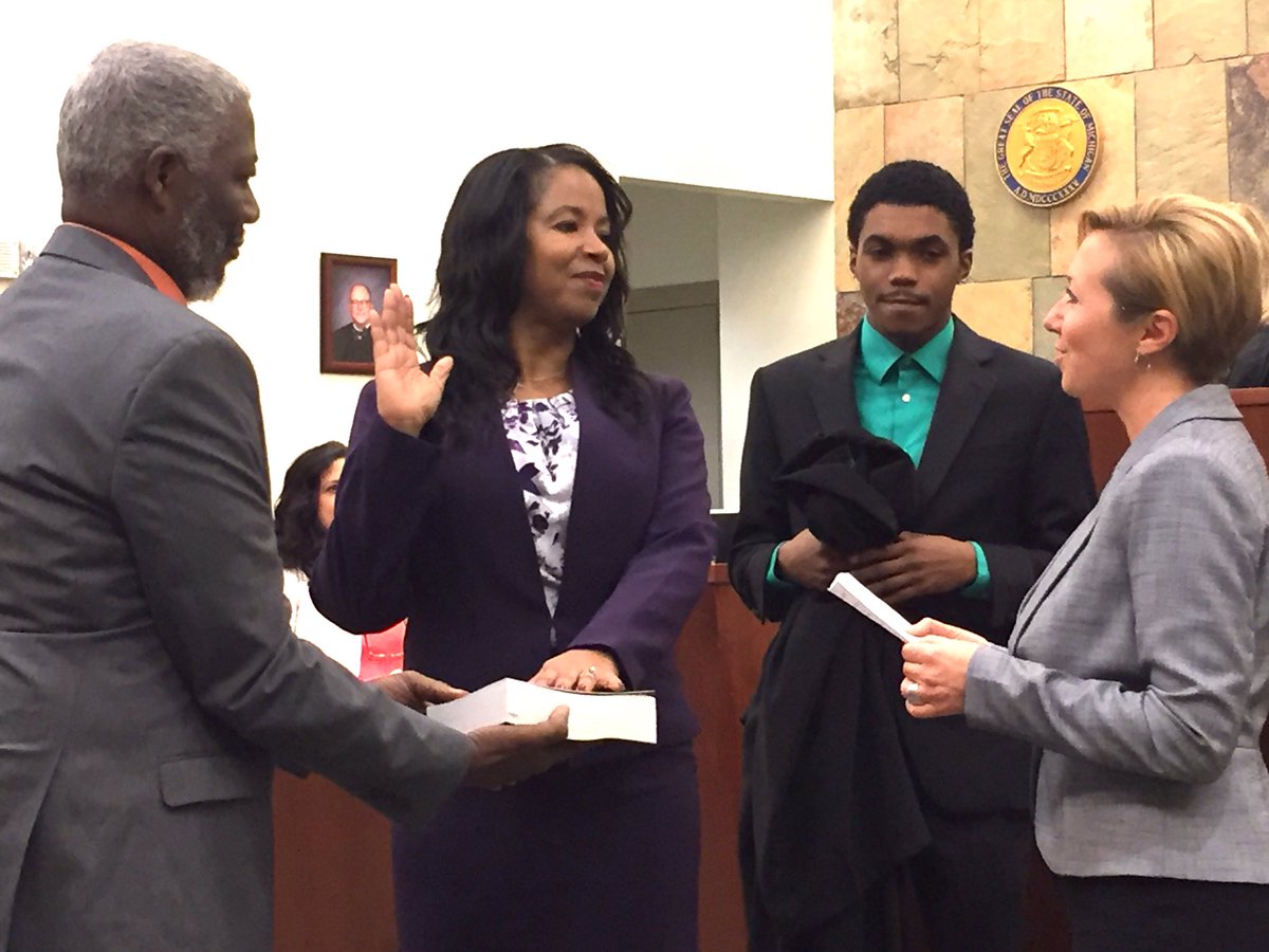 Honored to be swearing in the Honorable Christina Elmore today!