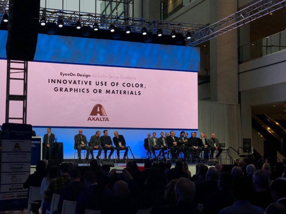MichAuto's tweet photo. Congratulations to #MICHauto investors @ABC_Tech_ , @Axalta and @Ford for being awarded Eye on Design awards at @NAIASDetroit #mobility #autodesign https://t.co/PcQNn88CBe
