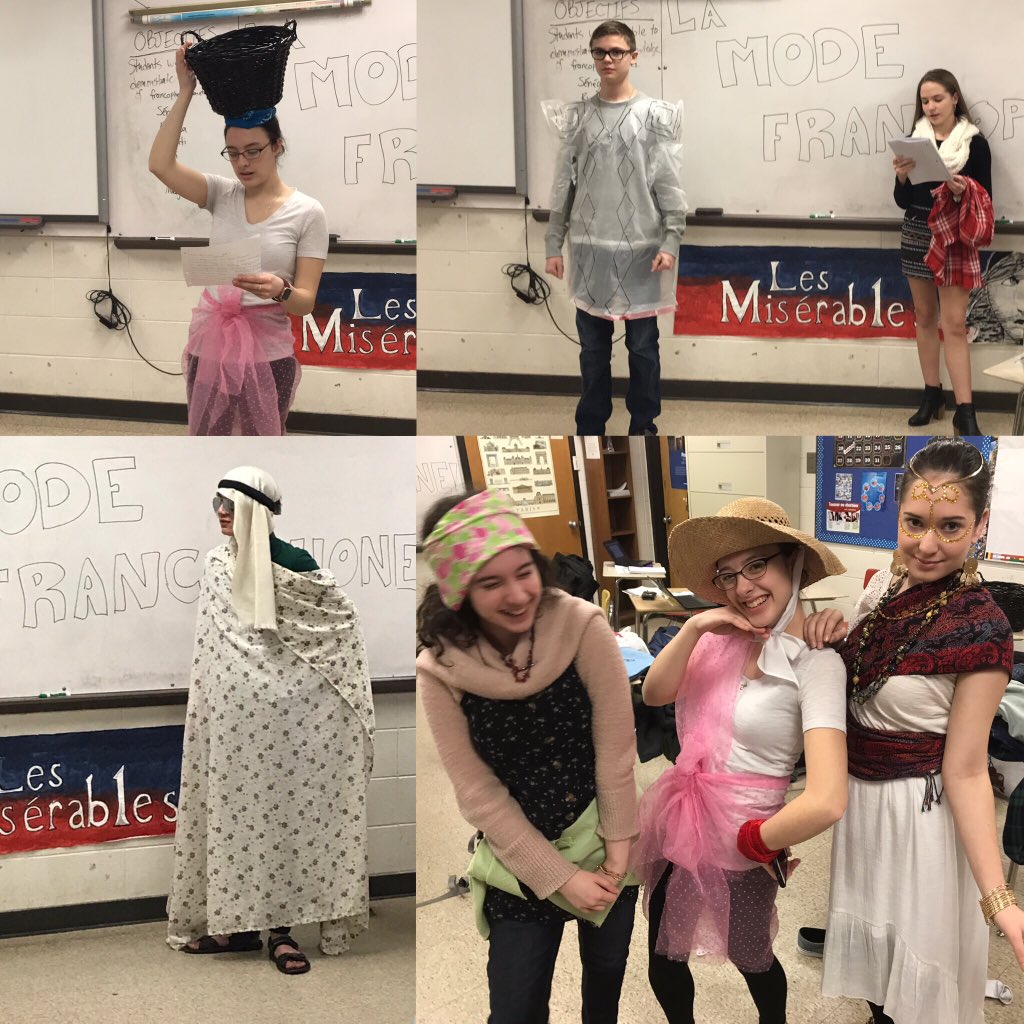 MmeTeixeira's tweet photo. Highlights from today’s Francophone fashion show in French 2 Honors! The students all really got into it and made it so enjoyable to grade! 🕶📸🌍🇲🇱🇷🇼🇭🇹🇩🇯🇸🇳🇧🇮🇲🇬
#FrenchISFUN #MidTerm #francophonie #presentationalspeaking #PBA @OakerWorLang @CoventryOakers https://t.co/s06NesDRUs