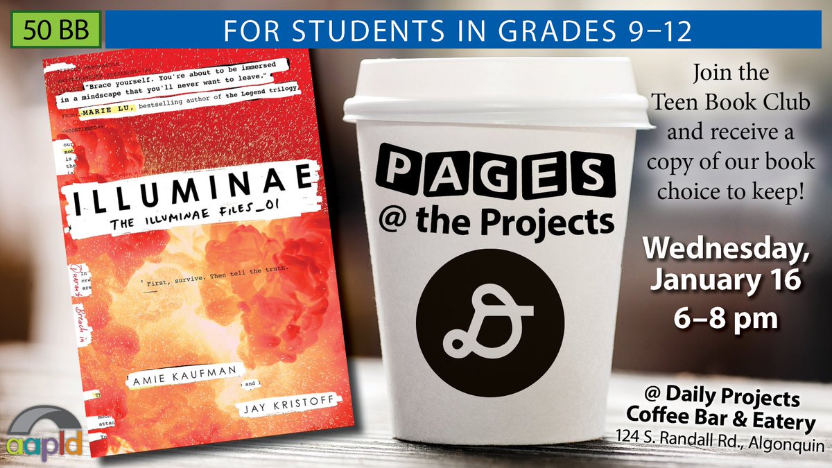 aapld's tweet photo. HIGH SCHOOL STUDENTS: Book + coffee drinks at one of your favorite places. What's not to like!? Don't miss the next meeting of our teen book club tomorrow! Register in person at either library location. #HDJacobs #DCHS #HHS #Hampshire #booknerds #coffee https://t.co/2p3M5Rt2ax