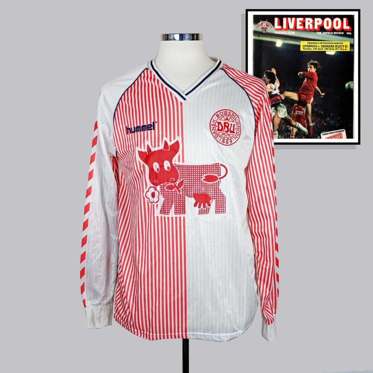 Classic Football Shirts On Twitter After The Success Of The World Cup Denmark Continued To Use This Hummel Design For Euro 88 Qualification As Well As These Competitive Matches The Away Shirt