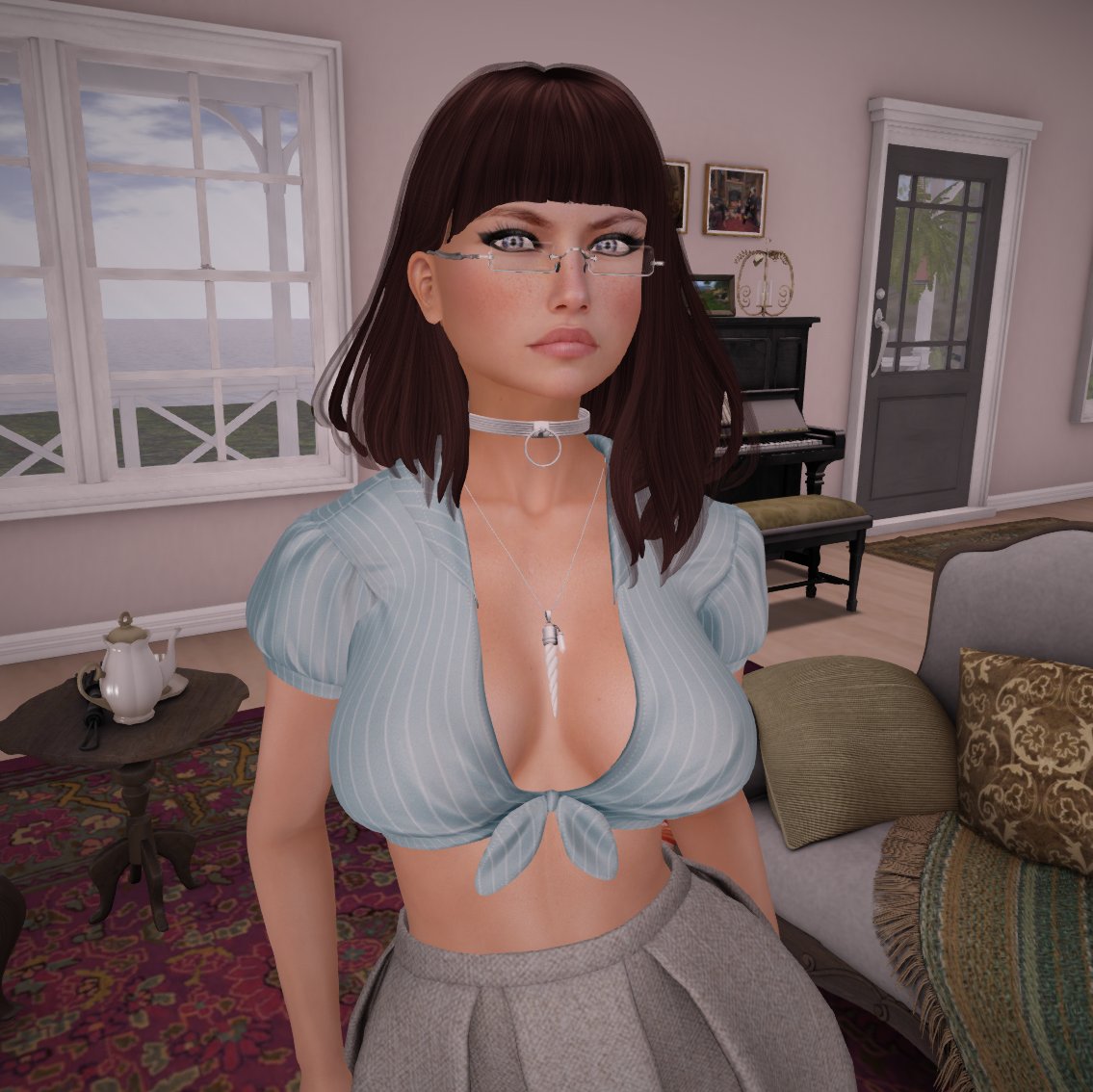 MinF_sl's tweet photo. Loving this 'Frankie' hair from Mina. Although I had to shrink my head for it to fit and now I'm worried I have a tiny head.
#SLFashion #SecondLife #SecondLifeProblems https://t.co/8mQuv43eSa