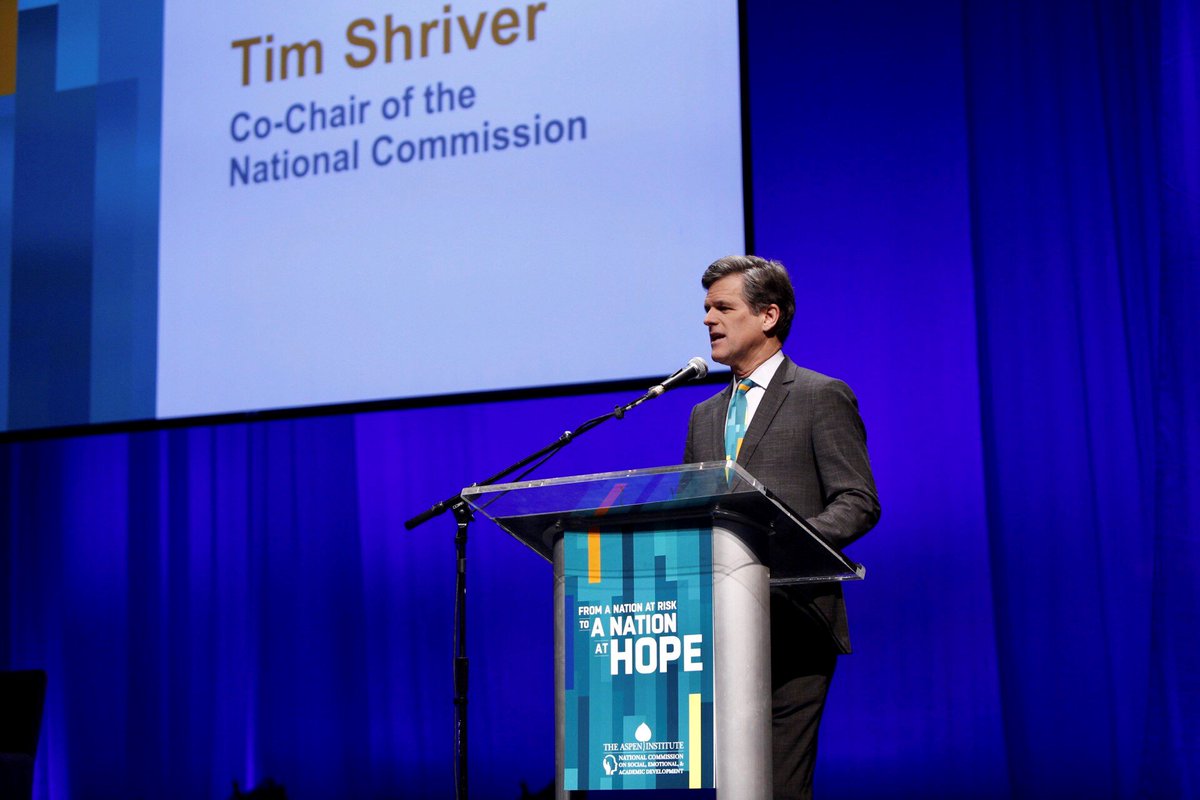 NCSEAD's tweet photo. "We will marshall the voices of young people not just today but every day to change the future and create a #NationAtHope" Co-Chair @TimShriver closes our event @caselorg @SpecialOlympics. https://t.co/q5SFbpNTwz