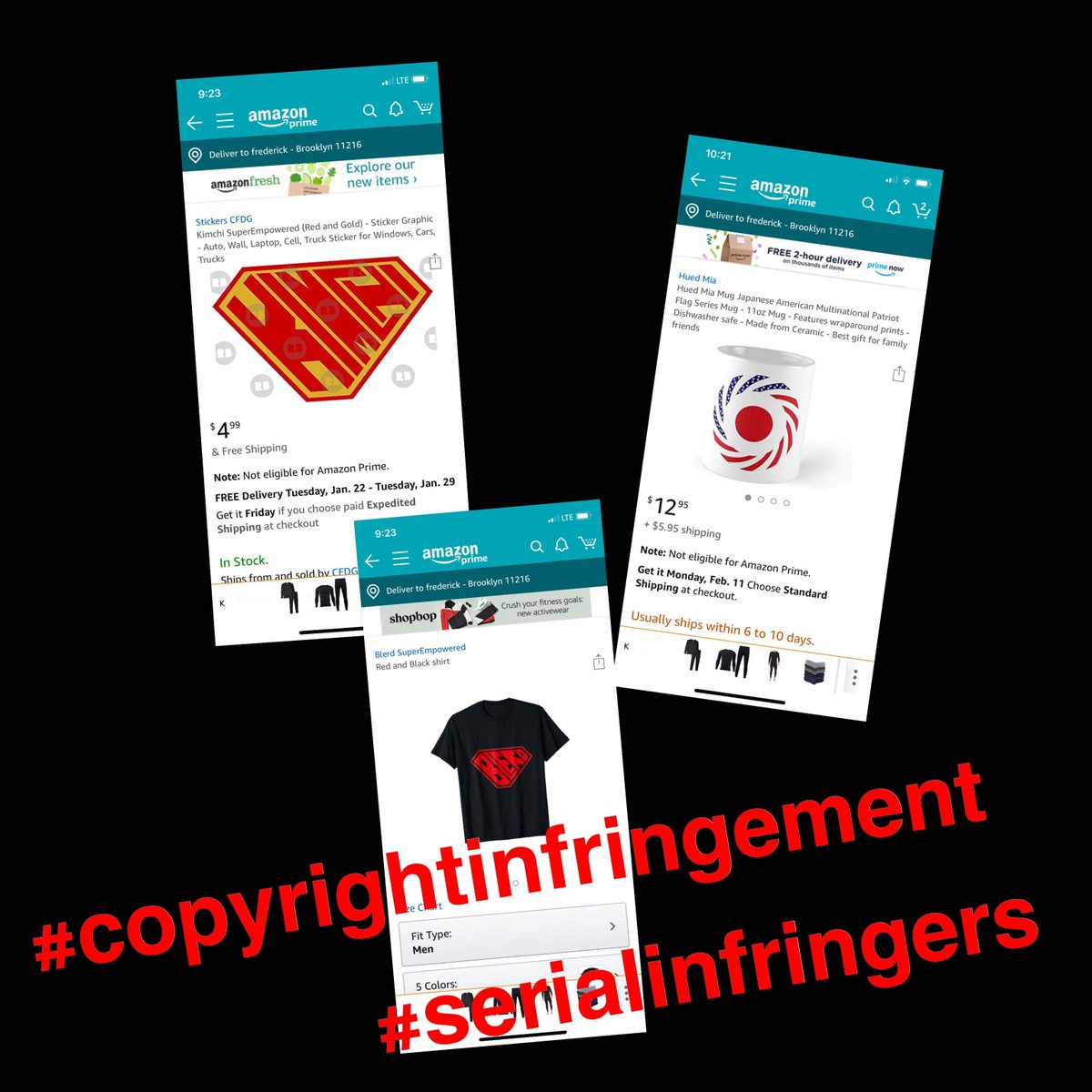 CarbonFibreMe's tweet photo. @PopulistDemand @MultiPATRIOT @SipsTeaParty @OBABYBOT @AmazonHelp @amazon @greyrevealed @arobinson55 @ogi_gogi @The_Ethyr @kimdolion @onjena @SequimMotel @blasianbroad @TheEthyr @VsTheBadGuys @NelsonX @DigiArtPatrol #Amazon, we have filed #DMCA complaints on #HuedMia, #StickersCFDG &amp; #BlerdSuperEmpowered today and previously. What is your policy on #repeatoffender's of #copyrightinfringement/#serialinfringer's? cc: @greyrevealed @arobinson55 @DigiArtPatrol #arttheft #DigitalArtPatrol https://t.co/G54meEJFm7