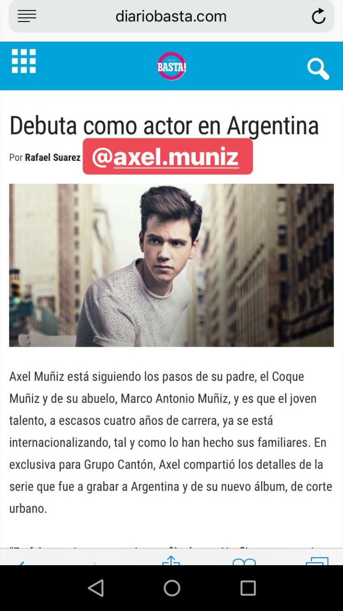 FamiliaAxeler's tweet photo. Hey hey hey 😍 
@AxelMuniz_Music 
Sera un gran 2019!! https://t.co/LALODChCA4