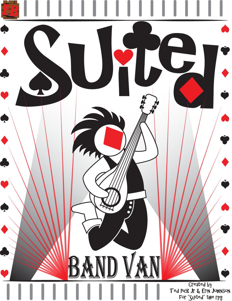 EscapeBoxGames's tweet image. Today's post is the new cover artwork for #bandvan and we are really excited about it. I have no idea where Erin gets the inspiration for our artwork but I love it!

#rpg #ttrpg #SuitedRPG #bands #tabletoprpg #cardgames #roleplaying #roleplayinggame #newreleases