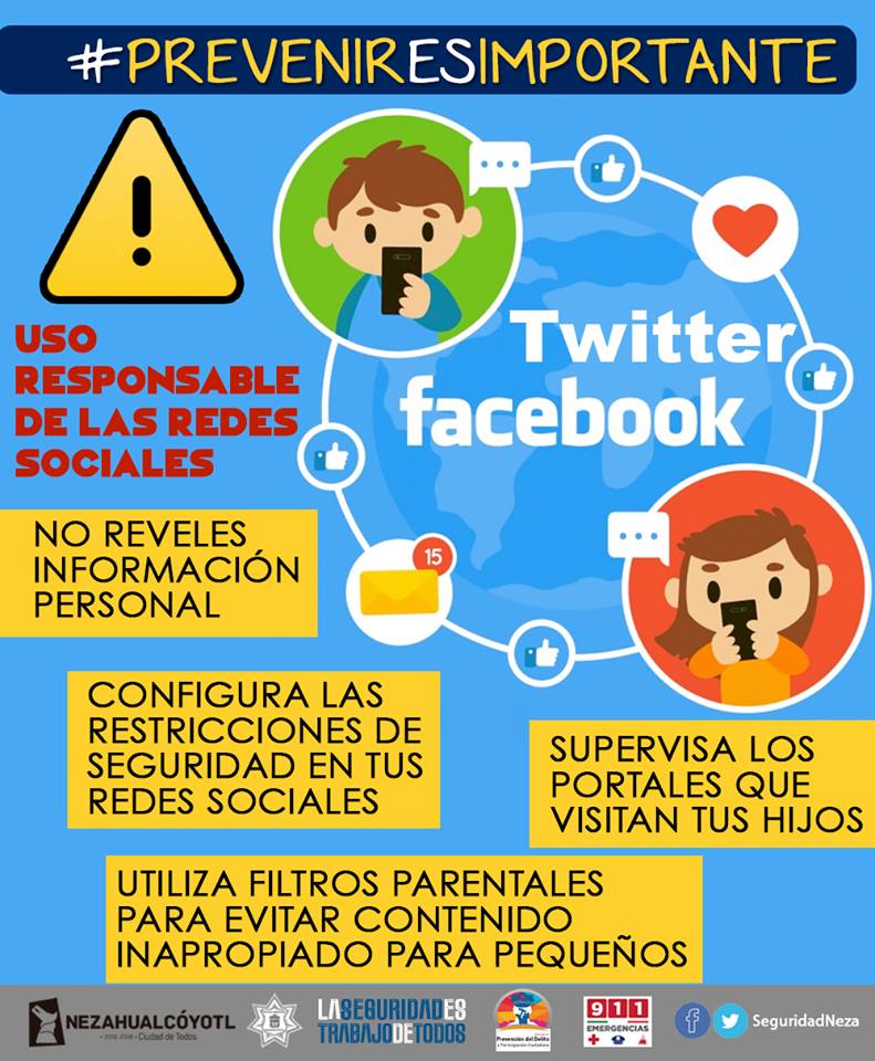 #PrevenirEsImportante debes tener cuidado en el uso de las #RedesSociales utilízalas con responsabilidad.