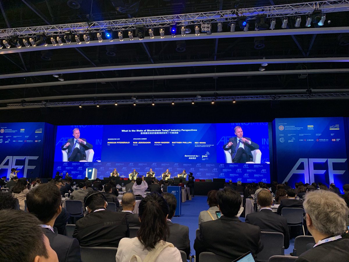 GBBCGiving's tweet image. Thanks #HKTDC for inviting #LABlockchainLab to the #AFF -Asian Financial Forum 2019! 

Pictured: Our co-founder @7alexNascimento speaking in Hong Kong to discuss #blockchain and #securitytoken