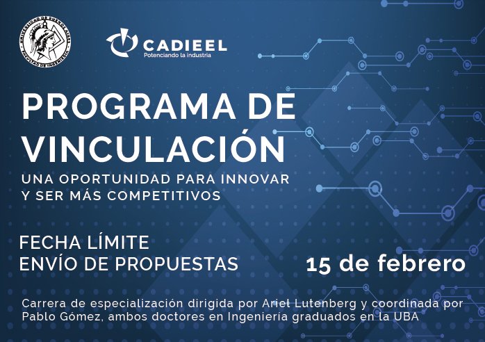 ¡Una oportunidad para Innovar y ser más competitivos!. Se lanza por 6to año consecutivo el Programa de Vinculación entre Empresas y Estudiantes del Posgrado de Sistemas Embebidos de la @IngenieriaUBA - ACTIVIDAD SIN COSTO. Más info: goo.gl/JBrpJ9