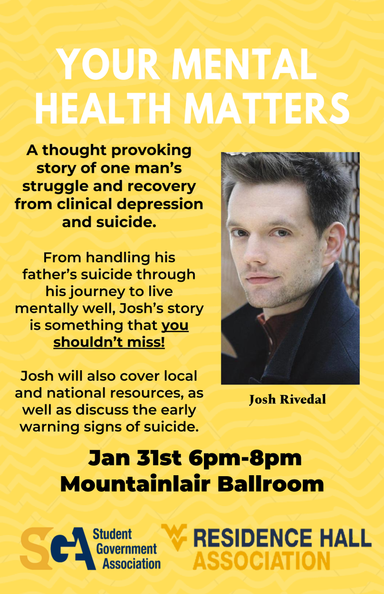 Preventing suicide is an issue that should be of concern to every Mountaineer at WVU. We need to look at for those of the Mountaineer family that may be quietly struggling. Look out! Speak up! #BreakTheStigmaWVU