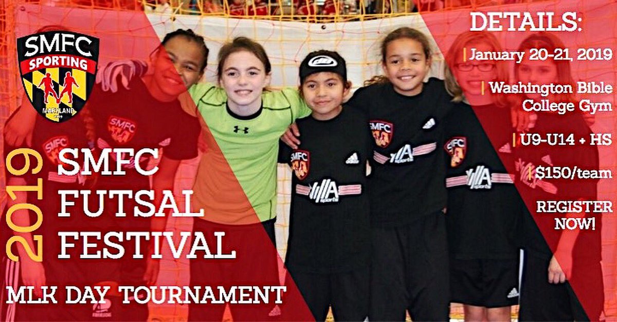 SportingMD's tweet image. ⚽️‼️SMFC HOSTS 2019 MLK FUTSAL FESTIVAL‼️⚽️

Learn more and register here: bit.ly/SMFCFutsalFest…
