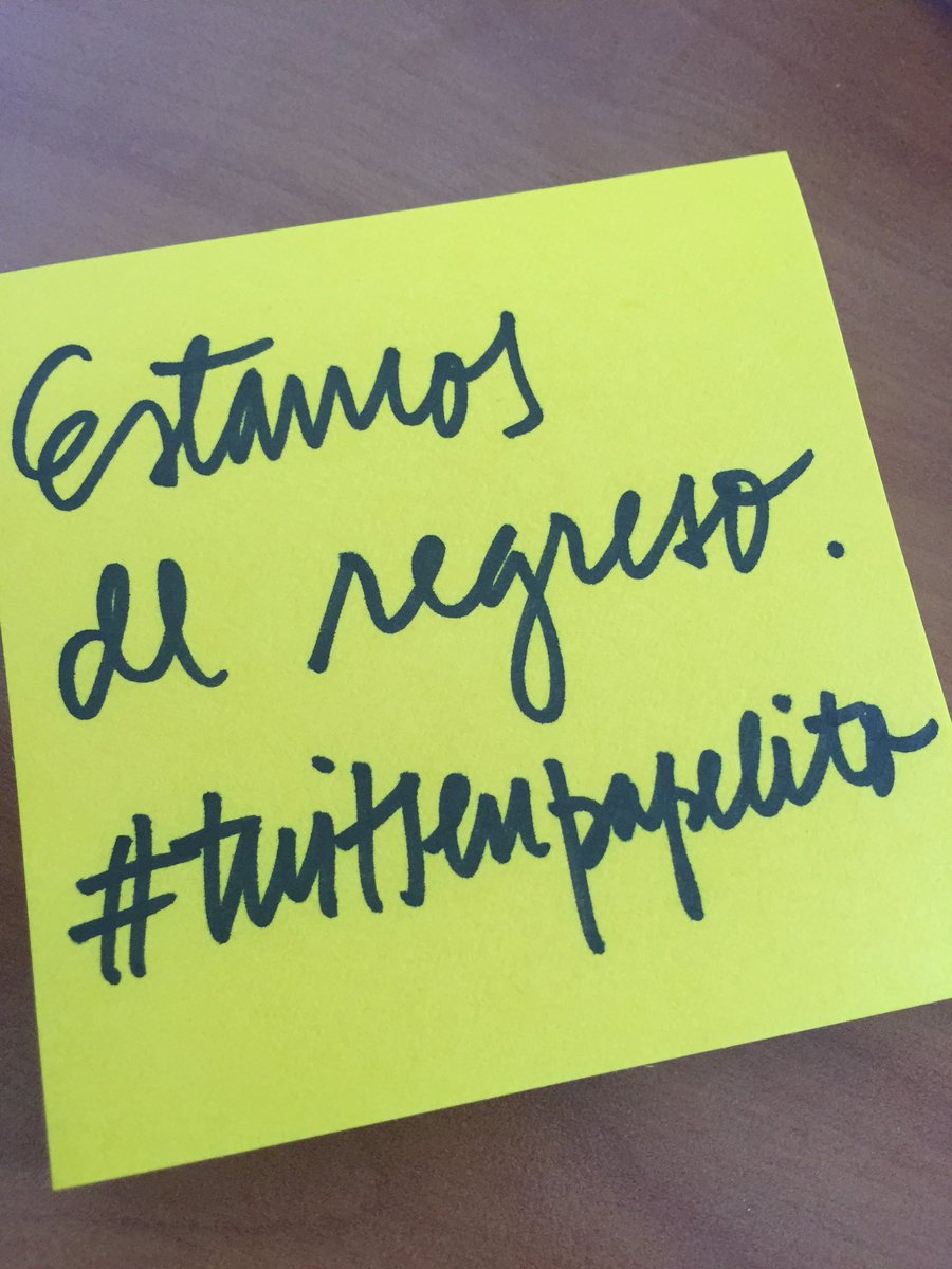 TuitsEnPapelito's tweet photo. De regreso. Aún quedan #PapelitoLovers? https://t.co/DGWSI7GXb0