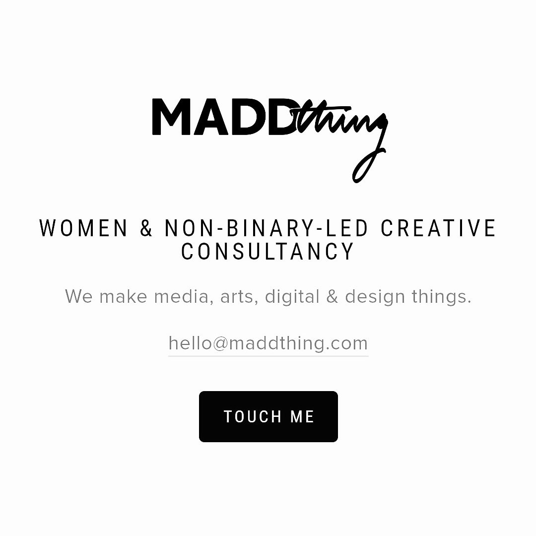 Maral (@maralllo) on Twitter photo A dream come true - MADDthing is our womxn-led creative powerhouse. Softly launched, more soon. A dream come true - MADDthing is our womxn-led creative powerhouse. Softly launched, more soon.