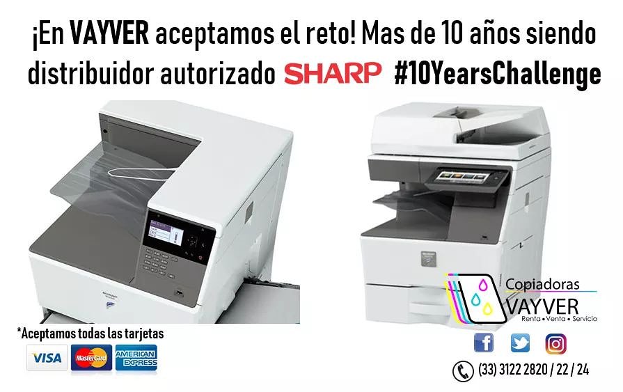 CVayver's tweet photo. ¡Nosotros también nos unimos al reto! En @CVayver hemos sido distribuidor autorizado @Sharp_Business desde hace mas de una década.
📞 (33) 3122 2820
📩 telemarketing@sharp-vayver.com #Zapopan #Jalisco
#10YearsChallenge #Multifuncionales #Impresoras #Copiadoras #BuenMartes https://t.co/tKkxo6MM8e
