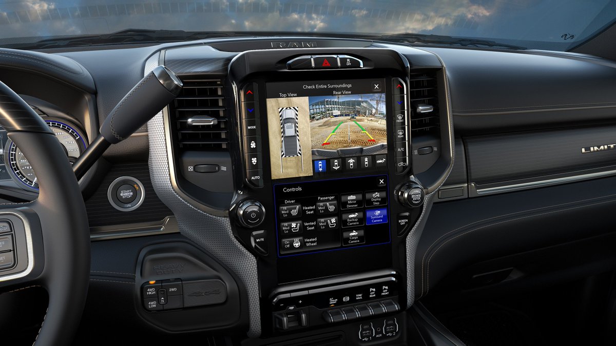 StellantisNA's tweet photo. The new @RamTrucks Heavy Duty is designed to be the most technologically advanced heavy-duty pickup ever with innovative features like the @Uconnect 4C NAV with 12-inch display. #RamAutoShow #TechTuesday https://t.co/KWSlnA949T