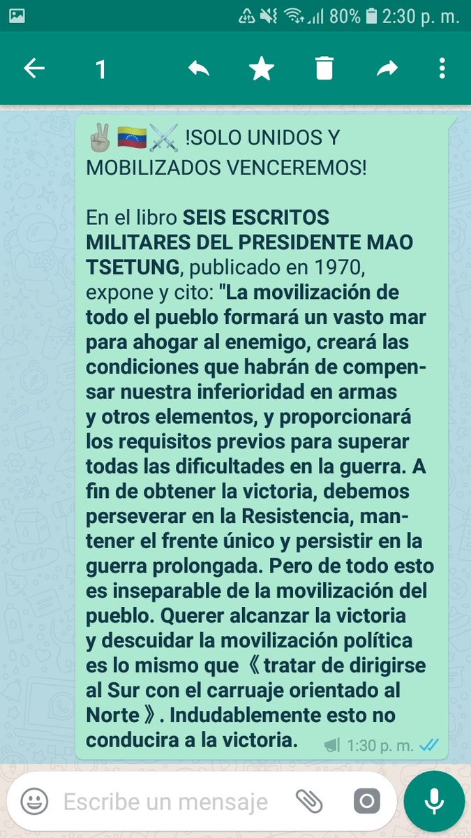 DavidRo51445635's tweet photo. ✌🏼🇻🇪⚔ !SOLAMENTE UNIDOS Y MOBILIZADOS Y EN RESISTENCIA Y CON LA RAZON HISTÓRICA,QUE NOS ASISTE CON BOLIVAR CHAVEZ Y EL PUEBLO NOSOTROS LOS VENCEREMOS, AQUI NO SE RINDE NADIE PORQUE LA PAZ ES NUESTRA GUÍA JUNTO A LA UNIÓN CIVICO MILITAR DE LOS VERDADEROS PATRIOTAS CHAVEZ "VIVE" https://t.co/ue9XJfW5cp