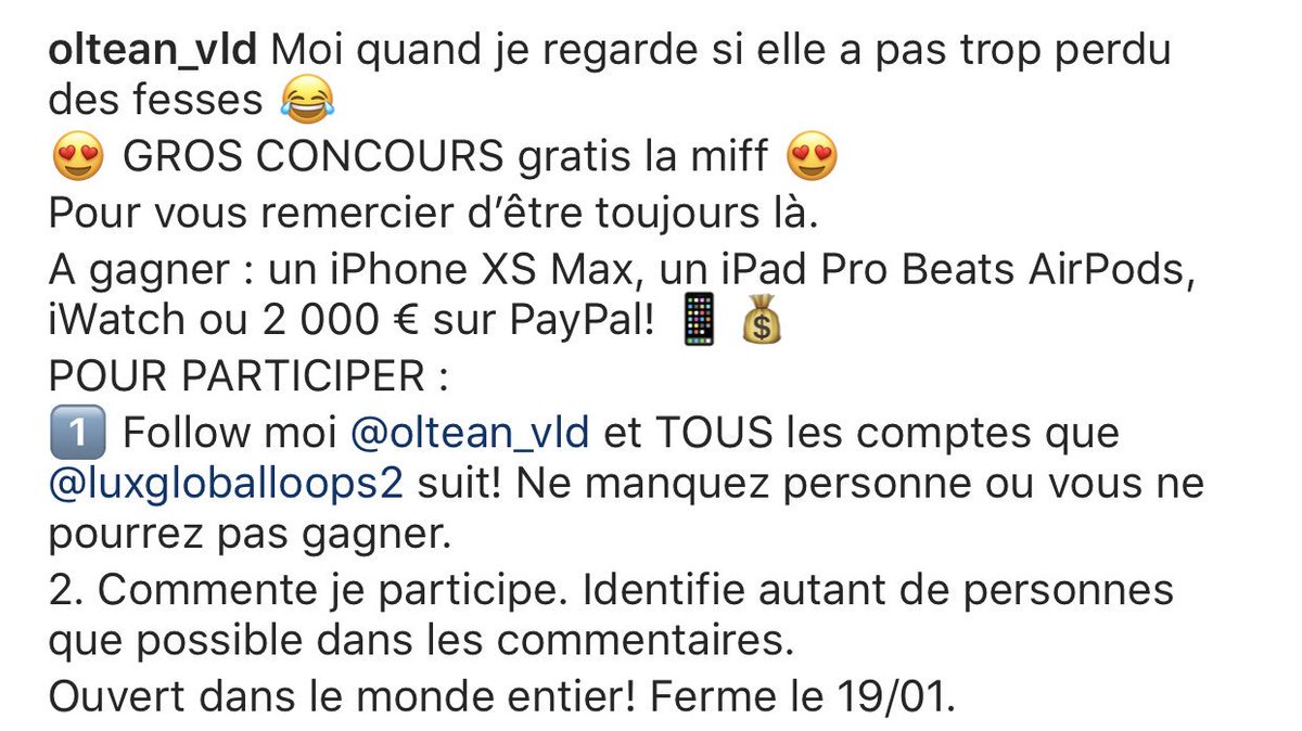 FlowLyon's tweet photo. ⚠️ STOP AUX FAUX JEUX CONCOURS @instagram ! 

GO signaler le compte luxgloballoops2 : https://t.co/DwKzBSF5Pl et le post de Vlad Oltean : https://t.co/RseWeq8xVr

➡️ ...
➡️ SIGNALER
➡️ C’est du contenu indésirable 

RT pour que l’escroquerie cesse ! (W/@doubleshitfuck) https://t.co/LoAuEiahTB