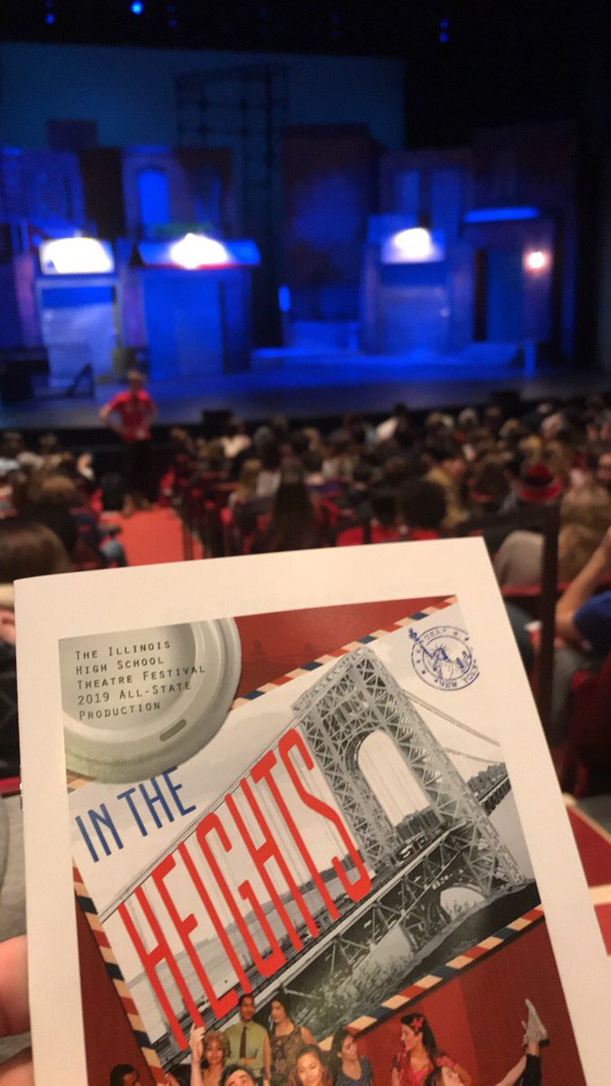 NilesWestFAA's tweet photo. #nwtheatre students attended the Illinois High School Theatre Festival last weekend. Amazing shows, workshops and celebration of some wonderful artistry in theatre. Congrats to the cast and crew of the Illinois All State production of In The Heights #ihstf #intheheights @NTHSD219 https://t.co/xNqNUUV7to