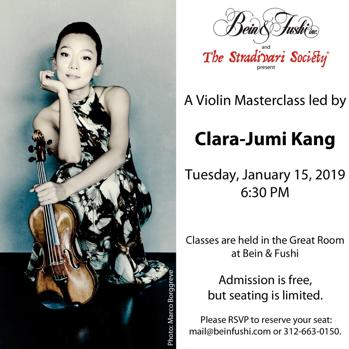 StradSociety's tweet photo. Looking forward to hosting a violin masterclass led by Clara-Jumi Kang tonight. She is the recipient of the “Strauss” Stradivari of 1708. 

#violin #masterclass #clarajumikang #stradivari #stradivarius https://t.co/35XzJDuT2a