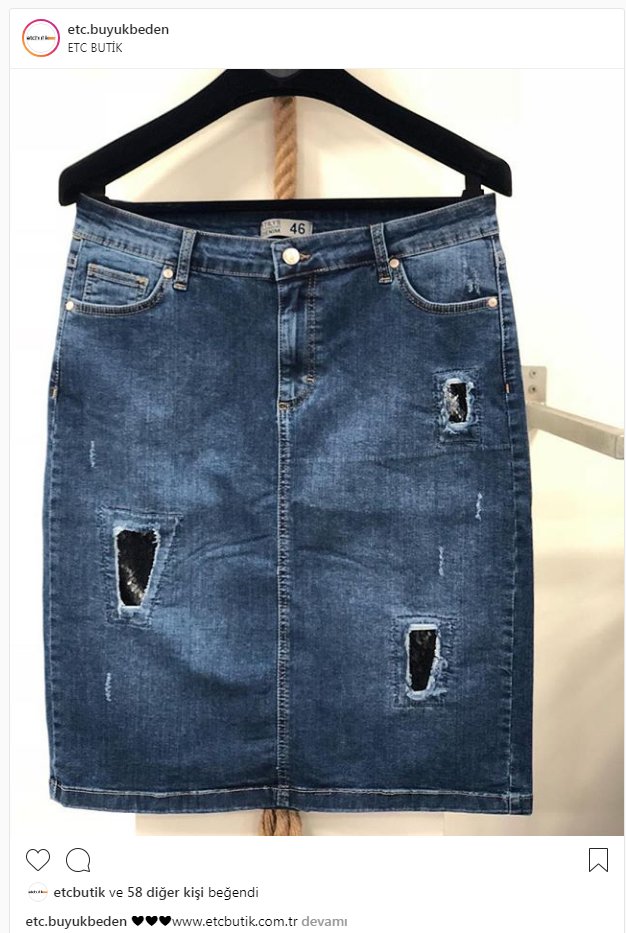http://etcbutik.com.tr
http://instagram.com/etcbutik
http://instagram.com/etc.buyukbeden
#ModanınSürprizi ile #YENİSEZON 'da #TREND #TARZ #ŞIKLIK
₺90,00
#PAYETLİ #LİKRA'LI #KOT #ETEK
42-50 #BEDEN ARASI
Bilgi&Sipariş İçin #WhatsApp
0546 513 89 61
ÜRÜN LİNKİ
https://api.whatsapp.com/send?phone=905465138961&text=Merhaba%20ETCButik%20Bilgi%20Almak%20istiyorum …
#KBÜ