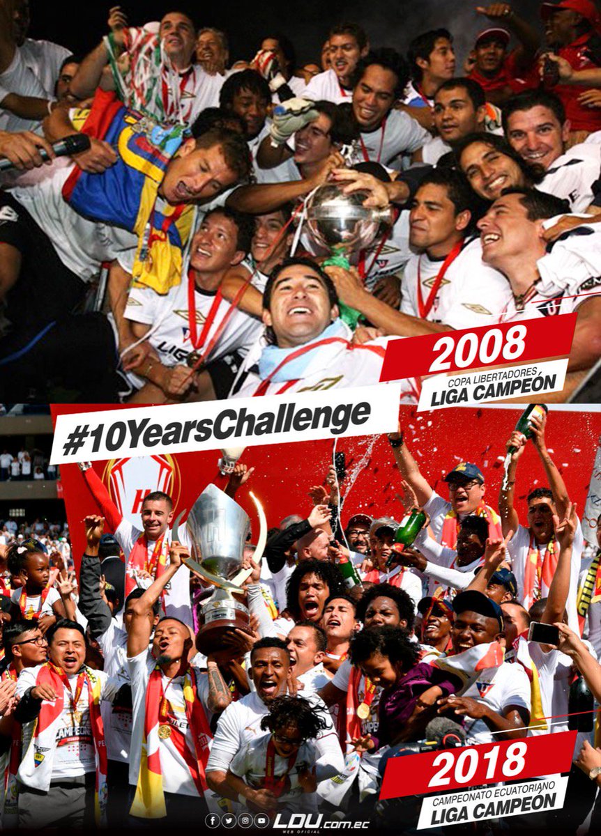 LDU_Oficial's tweet photo. #10YearsChallenge versión: Campeones 🏆😎
#CastaDeCampeón #DueñosDeLaGloria https://t.co/q1AmRycbgR