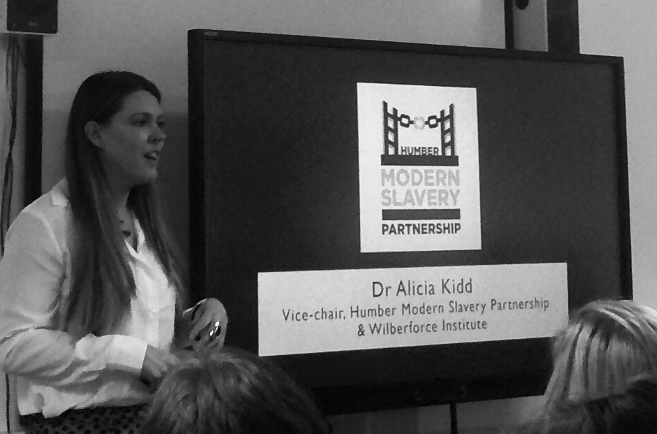 humberantislave's tweet image. Our vice chair Dr @alicia_kidd currently talking about types of #exploitaion the signs to spot and what we can do in our #community at our tackling #modernslavery seminar at the @TheBusinessHive with @HumbersidePCC @WISE_Hull @DiversityPanel
