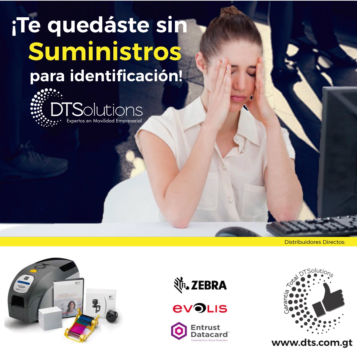 DTSolutions_CA's tweet image. Identificación al 100% es posible, contamos con impresoras de carnets y suministros de las mejores marcas para toda la Región Centroamericana y  Panamá #DTSolutions #Zebra #Evolis #EntrustDatacard #Carné #Carnet #ID #Identificación #Colegio #inicioclases