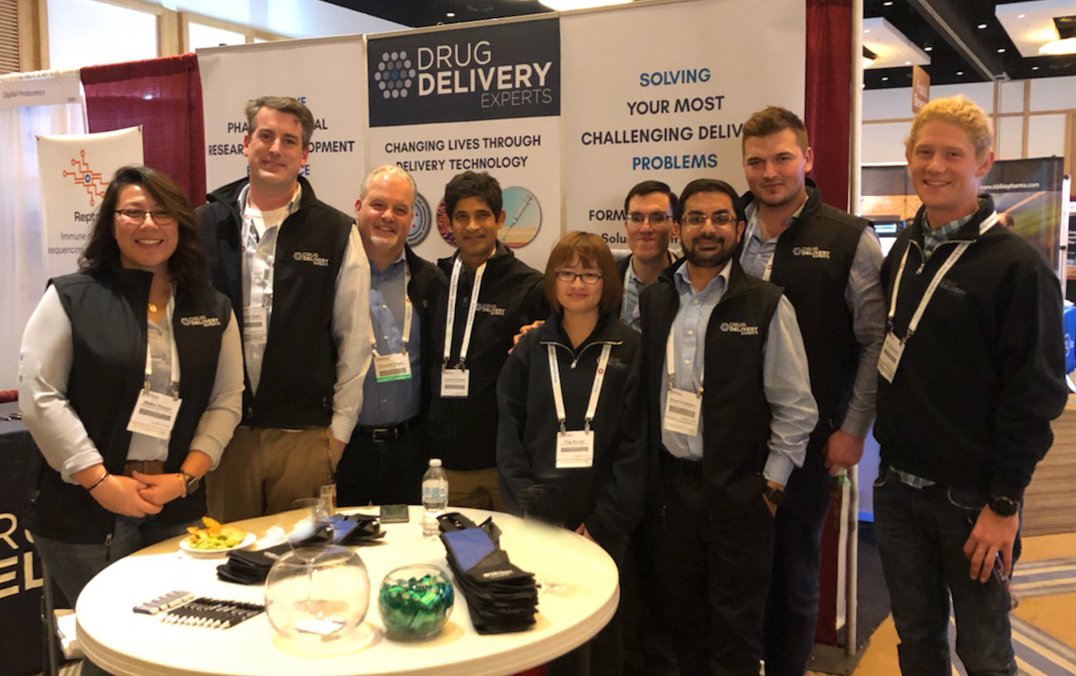 DrugDeliveryExp's tweet photo. The Experts are at PepTalk 2019! Stop by Booth 608 today during #ptk19 and talk to our Scientific Directors Dr. Jui-Chen Lin and Dr. Shu Fen Wen. https://t.co/m1ILDrOM4r