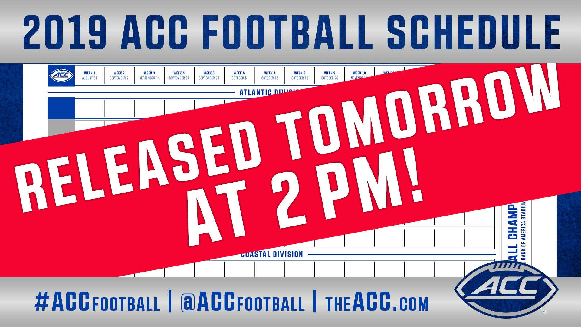Football schedule sale tomorrow