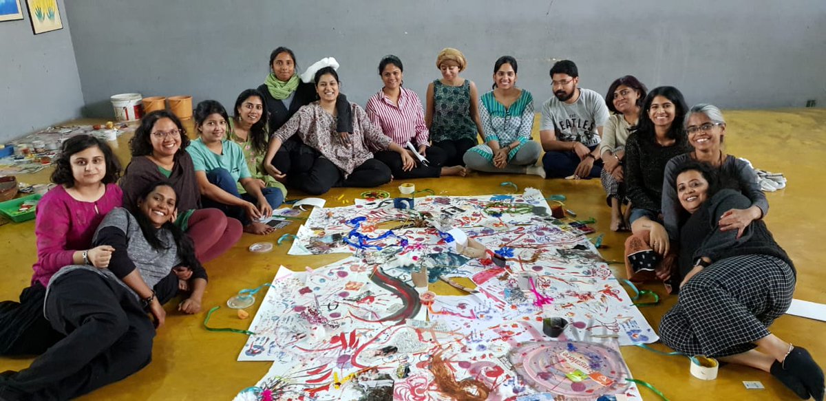 Smartmove2011's tweet photo. Group collage at the end of the Art Therapy module.
#FECAT #arttherapy #art #collage https://t.co/RwZLORhNgr