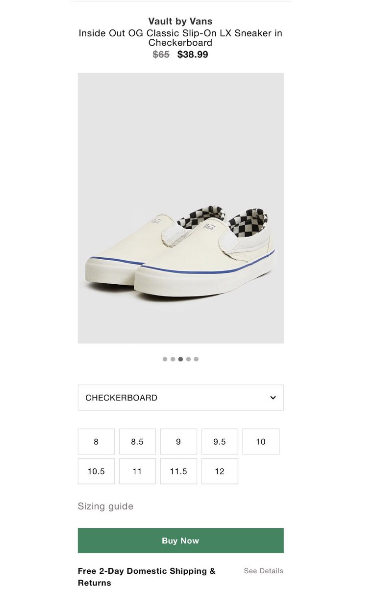 vans free 2 day shipping