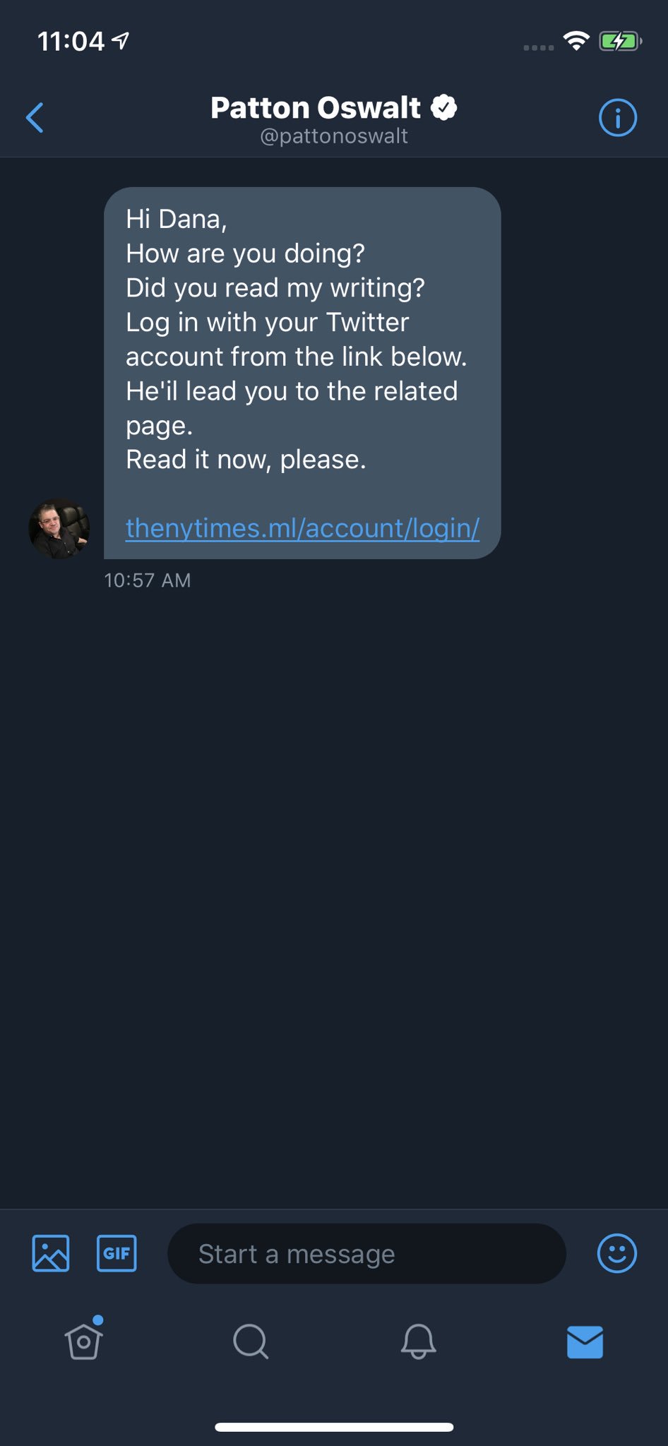 Dana Dearmond On Twitter What Is This Dm About Pattonoswalt Are You 