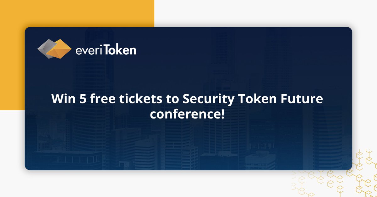 everiToken's tweet photo. We're participating in Security Token Future conference in Singapore on January, 25th. Win your FREE ticket there — retweet this &amp; follow us and we will select 5 winners with a complimentary access to the event! 

Details of the event at: https://t.co/ANiH1uKt05 https://t.co/8neM84GeOA