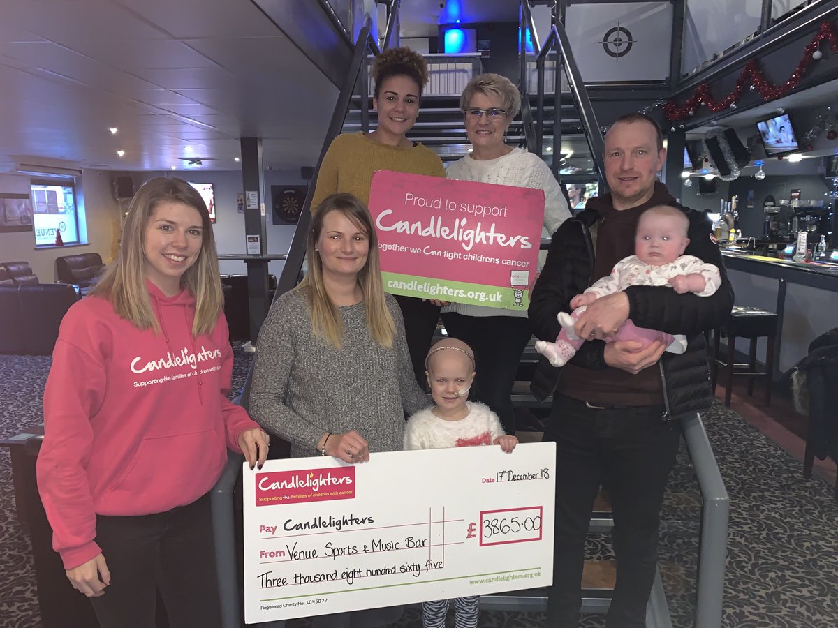 CandlelightersT's tweet photo. 😊💕A huge thank you to Venue Sports &amp; Music Bar in Skipton, who have raised an incredible total of £4915! What a super coffee morning, full of community spirit in support of five-year-old, Maddie who was diagnosed with Leukaemia in 2018 💟 ✨🌟 https://t.co/vdtu7VWkx6 https://t.co/ekSKw8qSwA