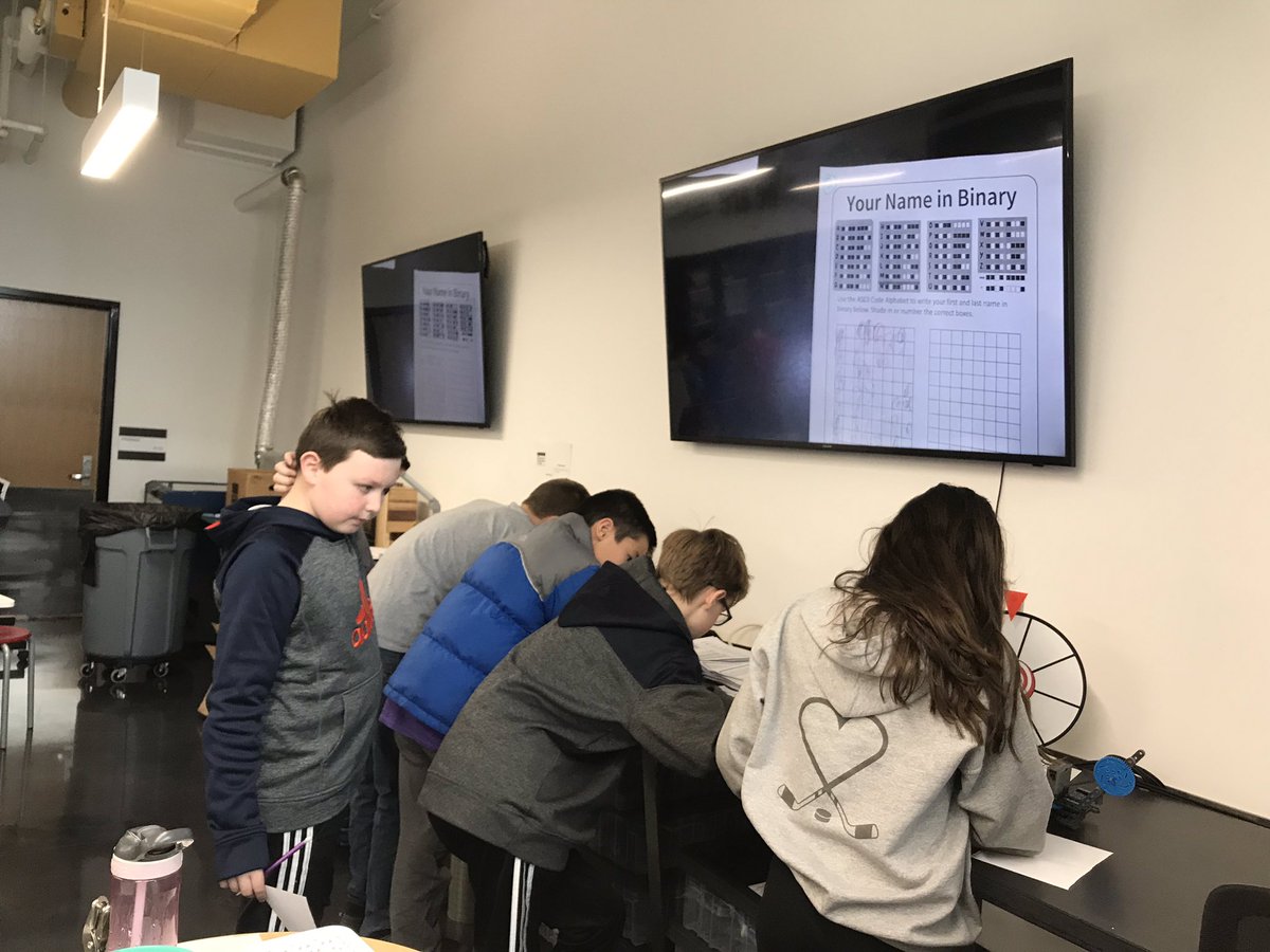 MrsWhalenSTEM's tweet image. #binarycoding name decoding activity #cseducation #stem #coding