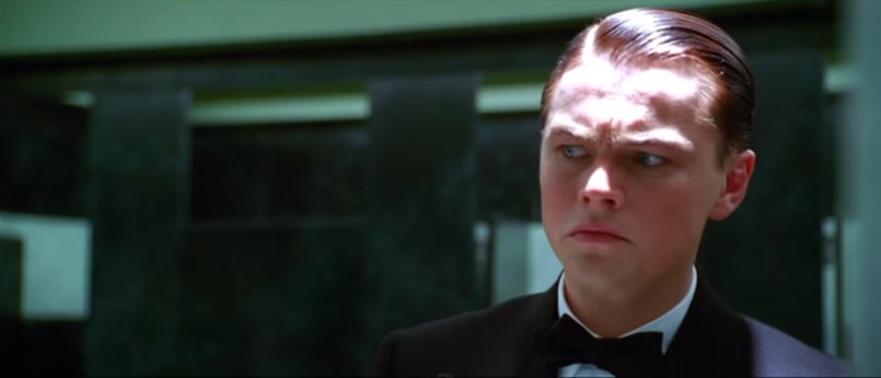 DiCaprio's face has never been used better than in The Aviator. Scorsese/Richardson exploit his boy visage to striking effect, showing the childlike frayed nerves creeping through underneath his genius. this has always been my favorite shot of the film. it startles every time