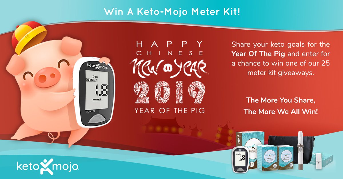 KetoMojo's tweet photo. Happy Chinese New Year! ENTER to win one of 25 Keto-Mojo Meter Kits in our "Year of the Pig" contest - tell us about your #keto goals!

Lots of ways to enter - ENDS Feb 28 at noon PST! 

ENTER HERE > https://t.co/XPEBe08uFc <

#KetoMojo #WhatsYourMojo #KetoLifestyle #YearOfThePig https://t.co/EfBYdCGGJL