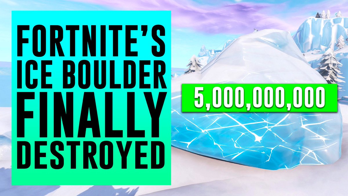 Here’s the exact moment the #Fortnite community destroyed the ice boulder. What did it reveal? 👉 youtu.be/ExpkeKIvAEc ❄️ #battleroyale
