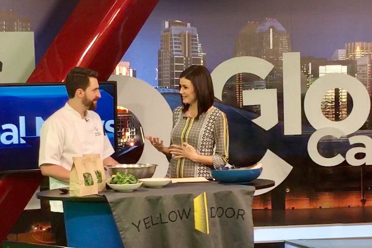Yellow Door Bistro (@yellowdooryyc) on Twitter photo Sharing tips on the best way to prepare @deepwaterfarms local greens is @hotelartsyyc Executive Chef <a href="/qstaple/">Quinn Staple</a> on <a href="/GlobalCalgary/">Global Calgary</a> #localfood #yycfoodie Sharing tips on the best way to prepare @deepwaterfarms local greens is @hotelartsyyc Executive Chef <a href="/qstaple/">Quinn Staple</a> on <a href="/GlobalCalgary/">Global Calgary</a> #localfood #yycfoodie