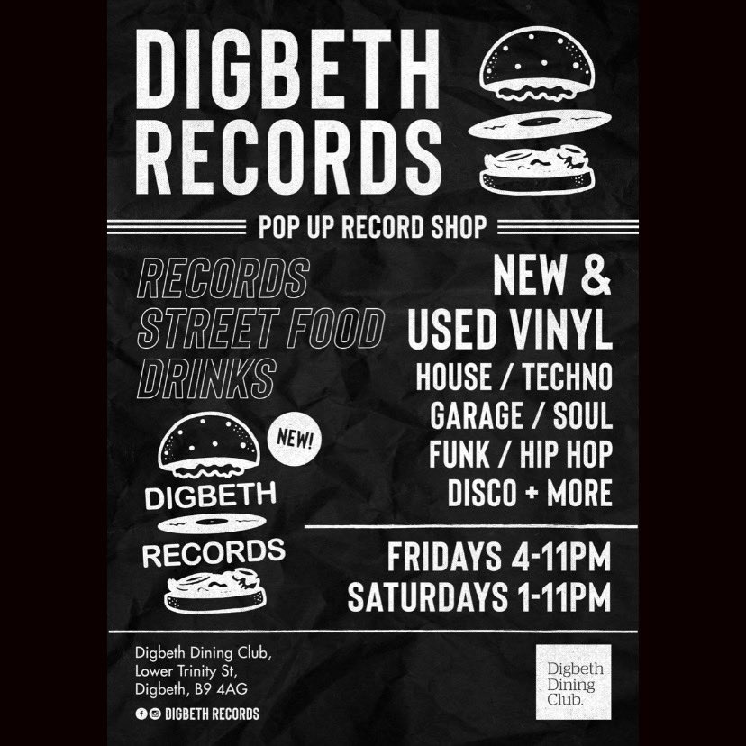 Shorterz's tweet image. Hey everyone im opening a record shop in DIGBETH - BIRMINGHAM
In conjunction with @DigbethDiner 

Can I beg a RT please 
25/01/2019 - LAUNCH