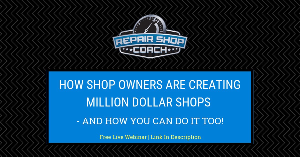 RepairShopCoach's tweet photo. Ron Ipach will be LIVE tonight in his Brand New Webinar: 

How Shop Owners Are ​​​​​​​Creating Million Dollar Shops ​​​​​​​- and how you can do it too!

Register Now For Free 👉  https://t.co/xeLPDLR5zN https://t.co/eTcGtr5iyO