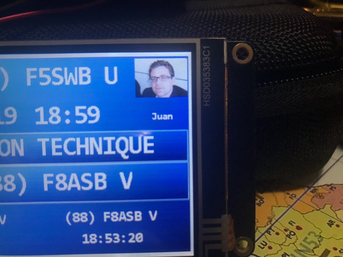 f8asb's tweet photo. Petit test, affichage de la photo de la station reçu sur RRF.
F5SWB qui s'amuse.
Ecran Nextion 3,5" #RRF #FON #SVXLINK #SPOTNIK
Team :
Graphisme par #f5swb, Script #f8asb et #f0dei. https://t.co/mKLemmHJp7