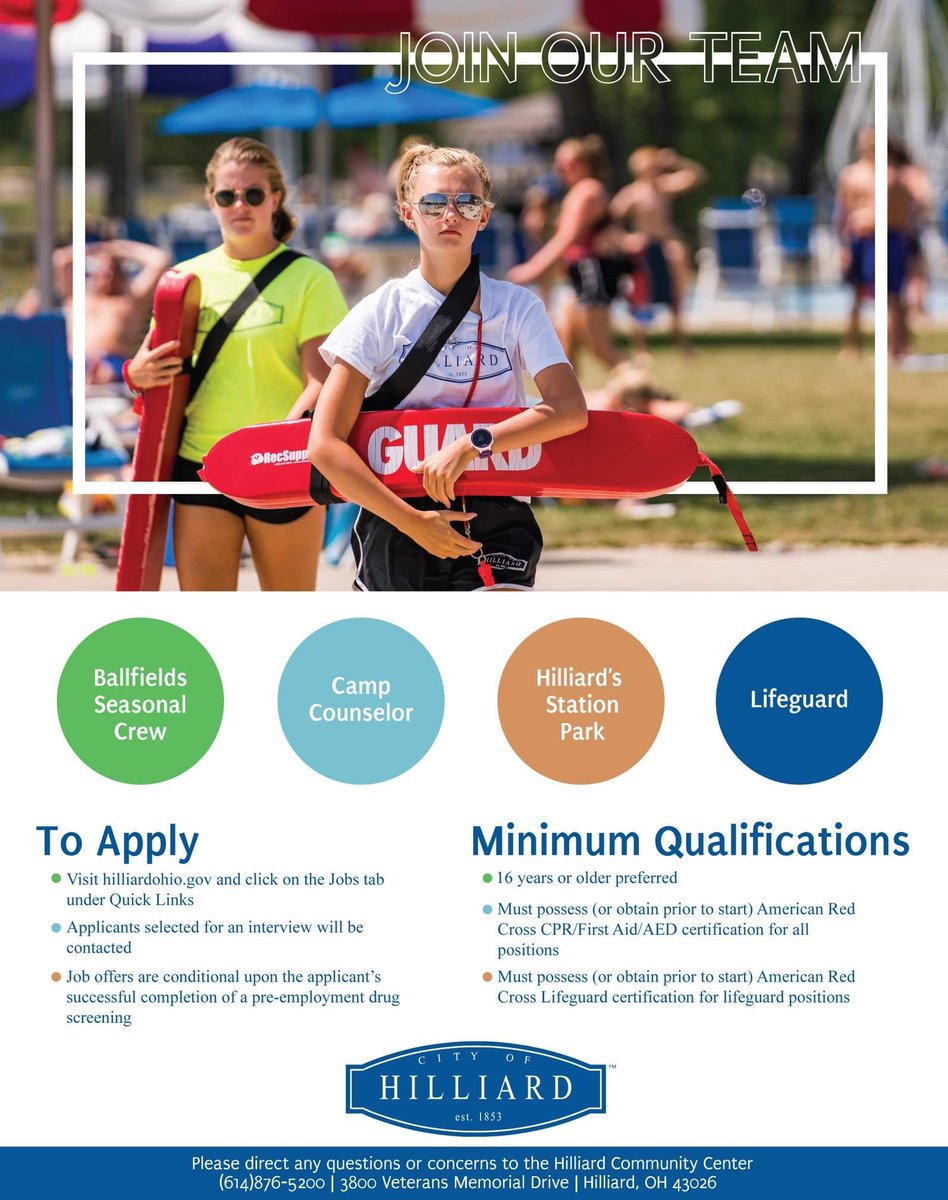Looking for a summer job? The lifeguard application is now available online. Visit governmentjobs.com/careers/cityof… to apply!